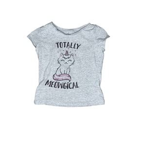 Carter's 3T Totally Meowgical Cotton Gray & Pink T-Shirt